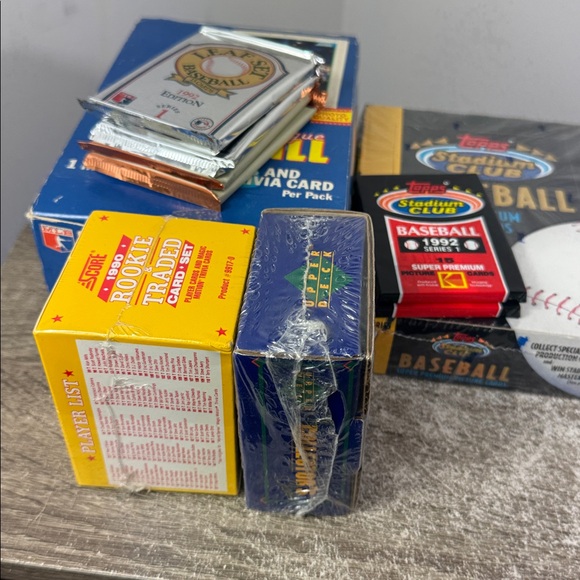 Lot of baseball cards sealed upper deck score Topps 1989 stadium club - Picture 5 of 6